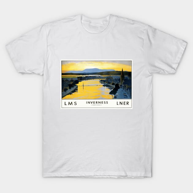 Vintage British Rail Travel Poster: Inverness, Scotland T-Shirt by Naves